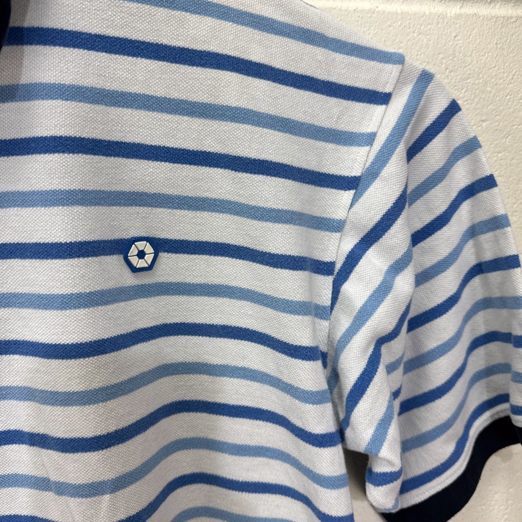 Southpole VINTAGE SouthPole Polo Shirt Men XL Blue White Striped 90s Hip Hop Casual Size US XL / EU 56 / 4 - 7 Thumbnail