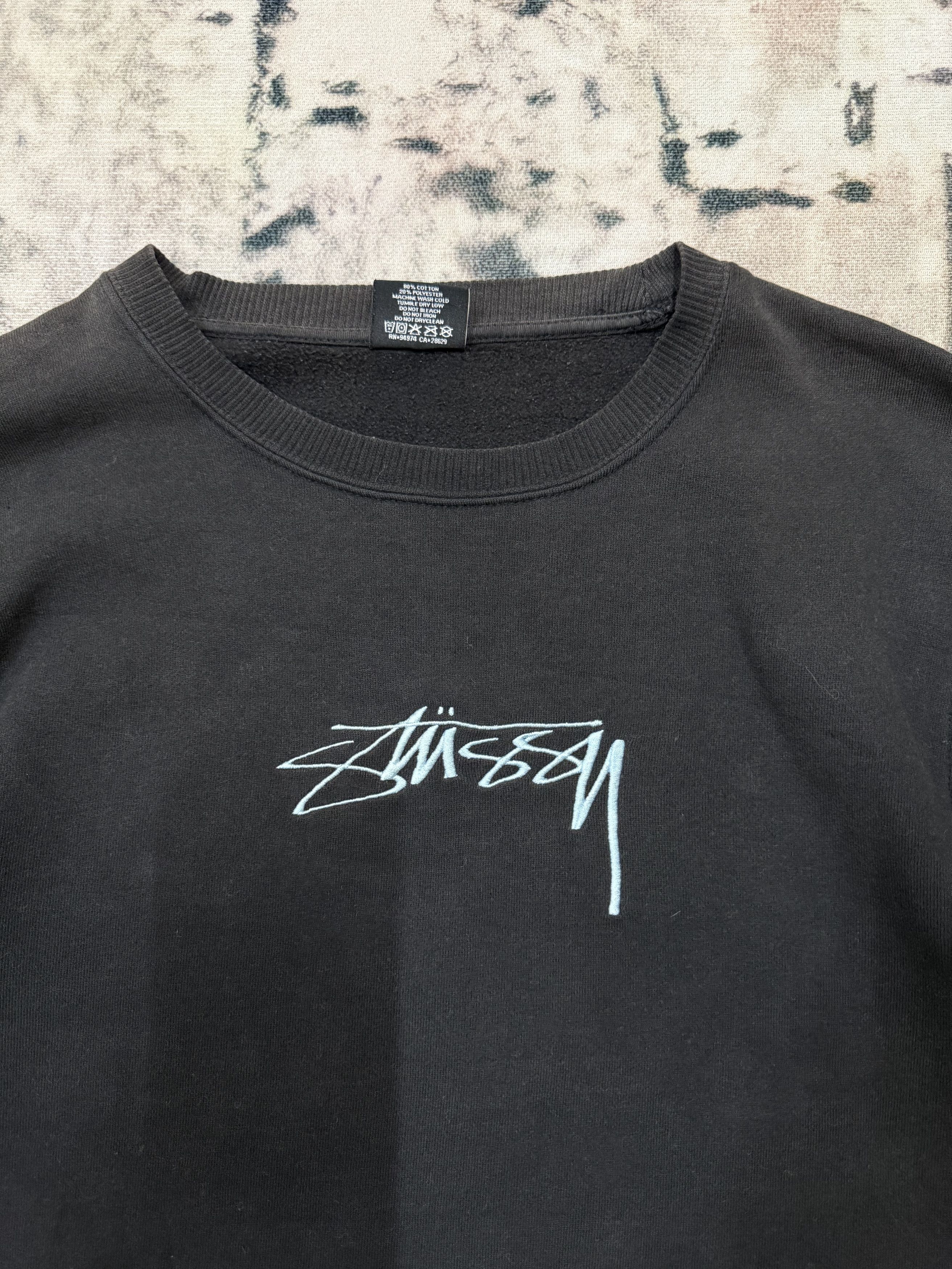 Japanese Brand × Stussy Stussy Embroidered Center Logo Sweatshirt Size US M / EU 48-50 / 2 - 4 Thumbnail
