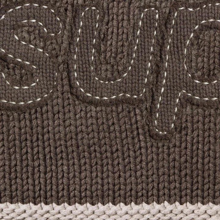 Supreme Supreme SS25 Tonal Applique Knit Sweater Brown Size XL New Size US XL / EU 56 / 4 - 6 Thumbnail
