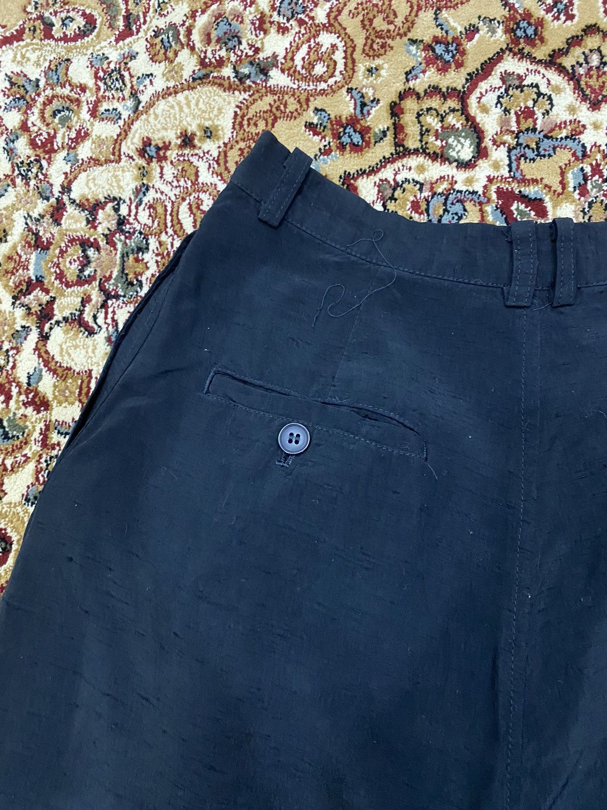 Designer × Y's × Yohji Yamamoto Y’s Yohji Yamamoto Palazzos Black Rayonne Size 24" / US 00 / IT 34 - 8 Thumbnail