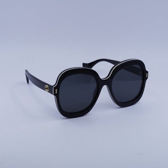 Gucci Gucci GG1240S 001 Sunglasses Black Round Frame, Grey Lenses Size ONE SIZE - 5 Thumbnail