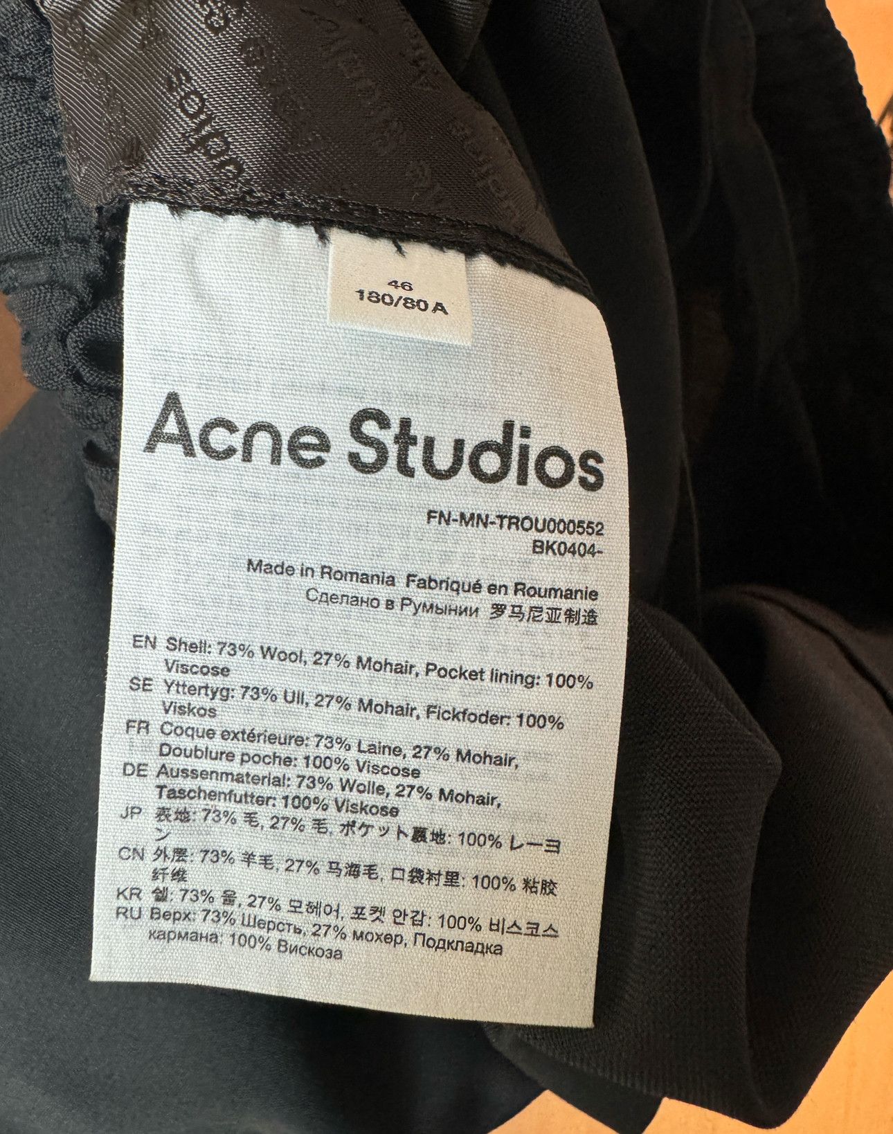 Acne Studios Acne Studios Black Dress Pants Size US 30 / EU 46 - 4 Thumbnail