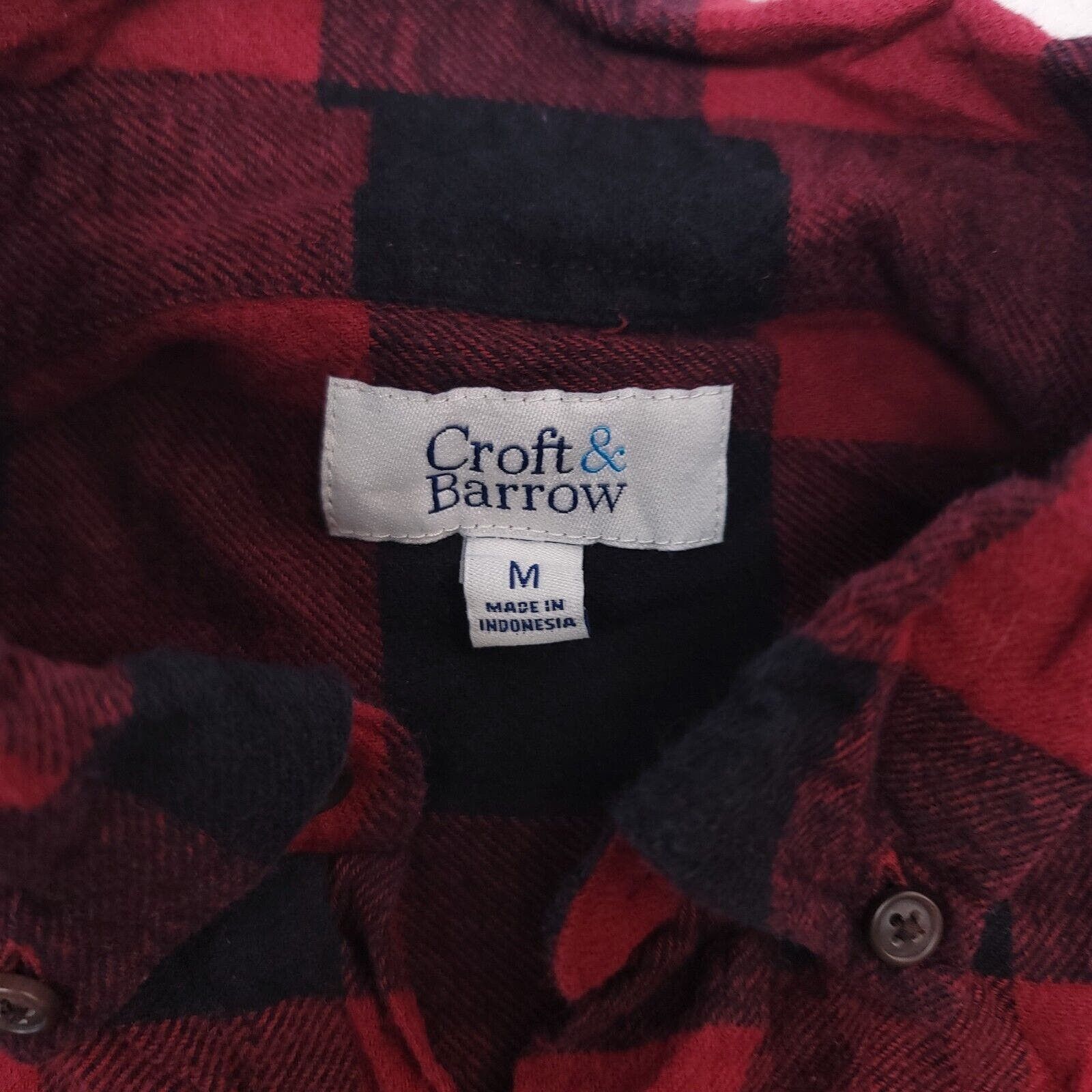 Croft & Barrow Croft & Barrow Buffalo Check Flannel Shirt Mens Size M Red Size US M / EU 48-50 / 2 - 3 Thumbnail