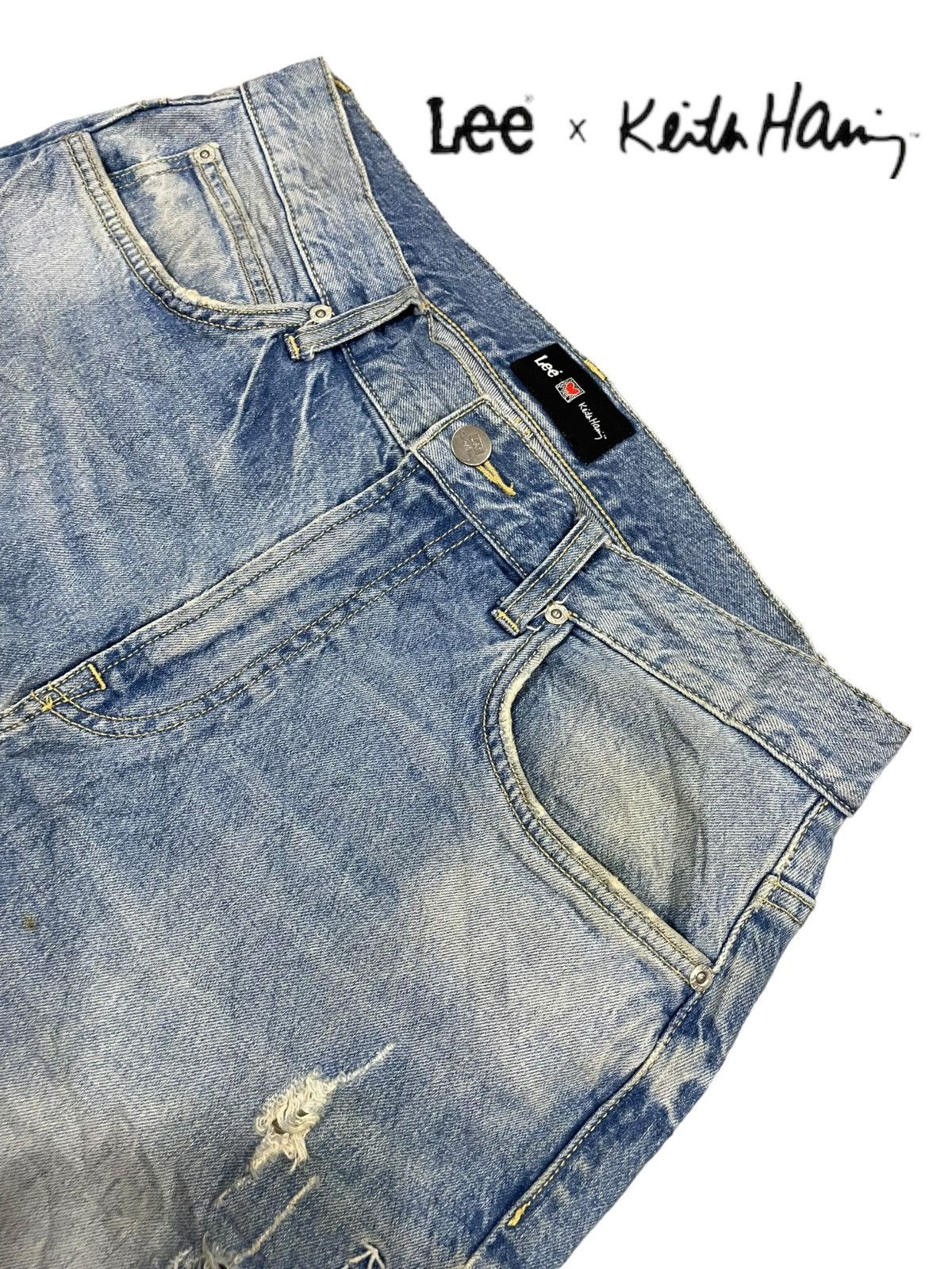Keith Haring × Lee Lee x Keith Haring Skinny Denim Size US 33 - 17 Thumbnail