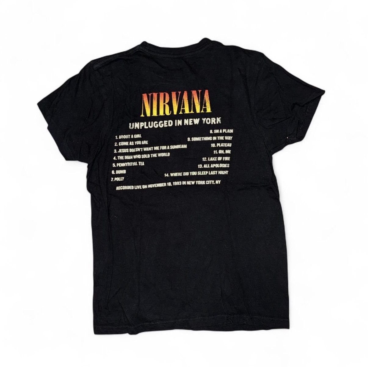 Nirvana Nirvana Unplugged black t-shirt Size US S / EU 44-46 / 1 - 2 Thumbnail