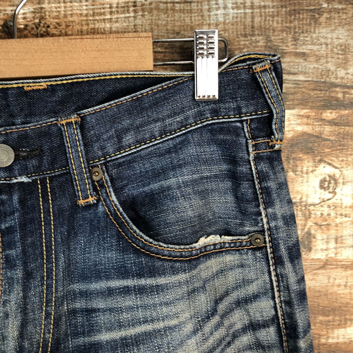 Levi's DL Levis 703 Blue selvedge Denim Pants #C129 Size US 29 - 8 Thumbnail