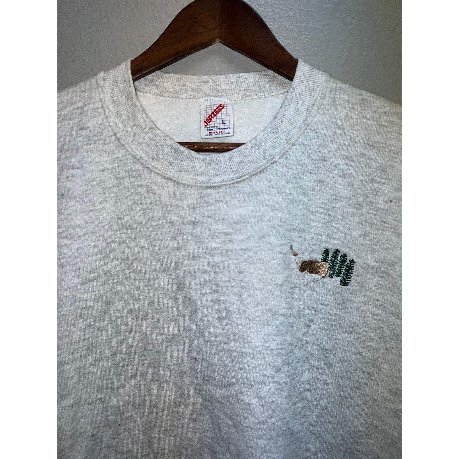 Jerzees Vintage Jerzees Sweatshirt Heather Gray Crewneck Large 90s L Size US L / EU 52-54 / 3 - 2 Thumbnail