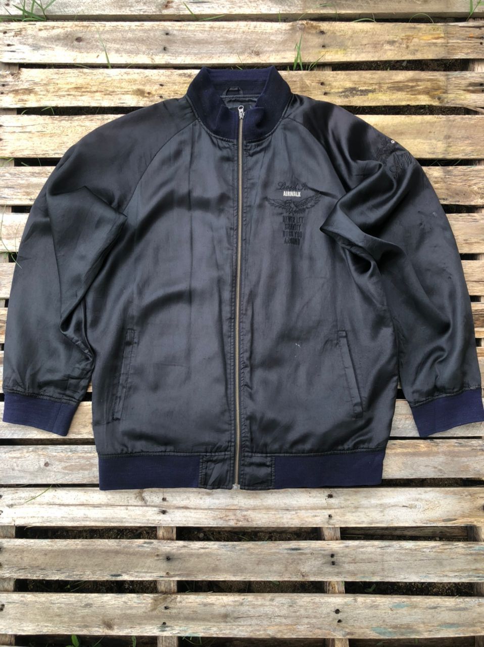 Airwalk × Vintage Vintage Airwalk Satin Bomber Jacket Size US XXL / EU 58 / 5 - 1 Thumbnail