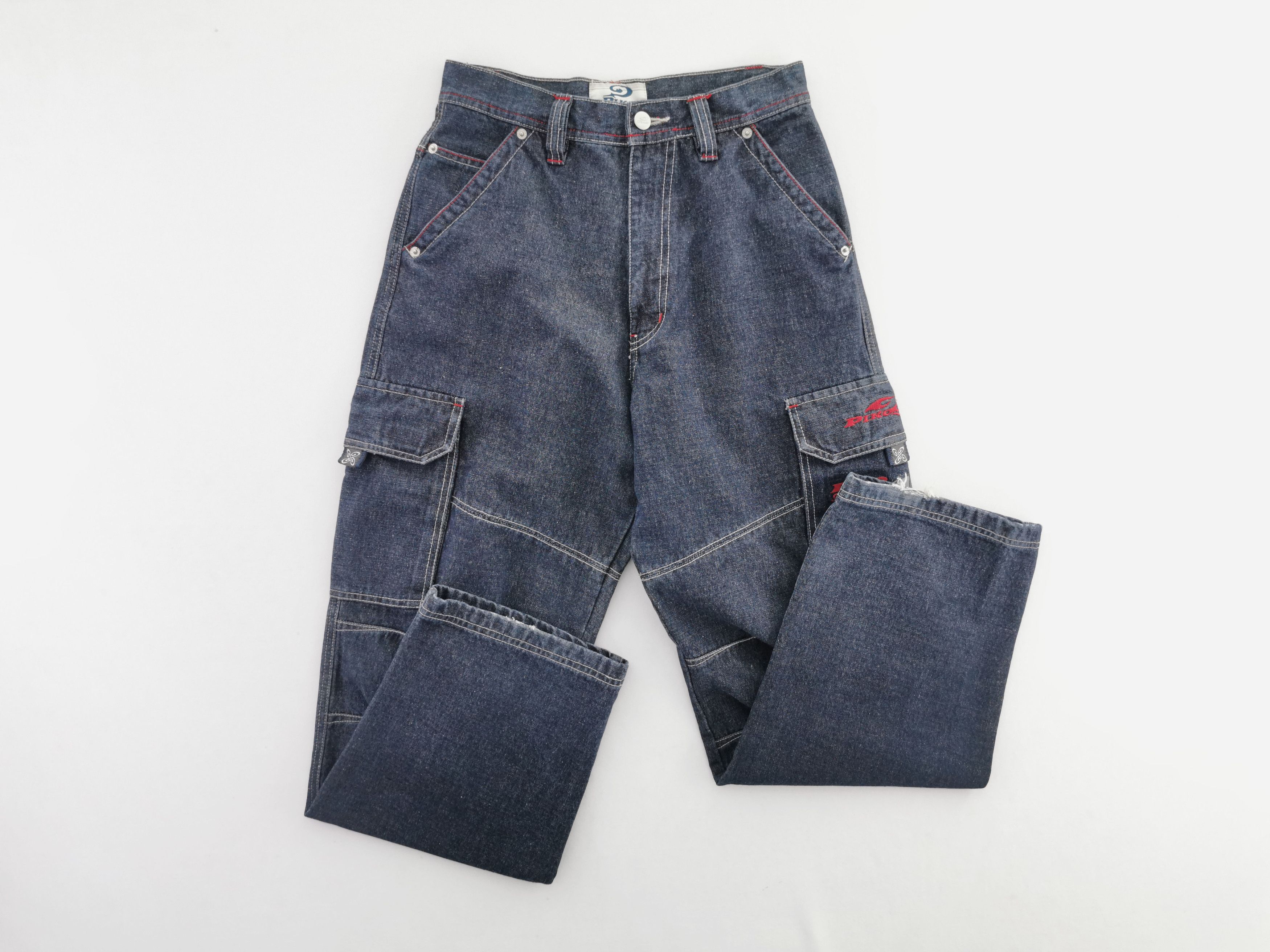 Vintage Vintage 90s Piko Denim Cargo Pants Size US 28 / EU 44 - 3 Thumbnail
