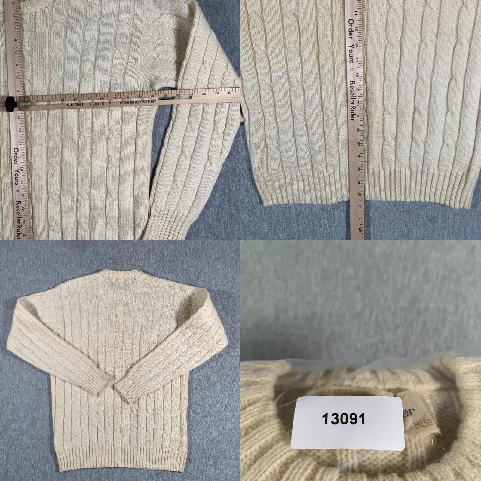 Vintage VINTAGE Carlo Gruber Sweater Womens Medium White Alpaca Wool Cable Knit Austria jacket style? Size M / US 6-8 / IT 42-44 - 8 Thumbnail