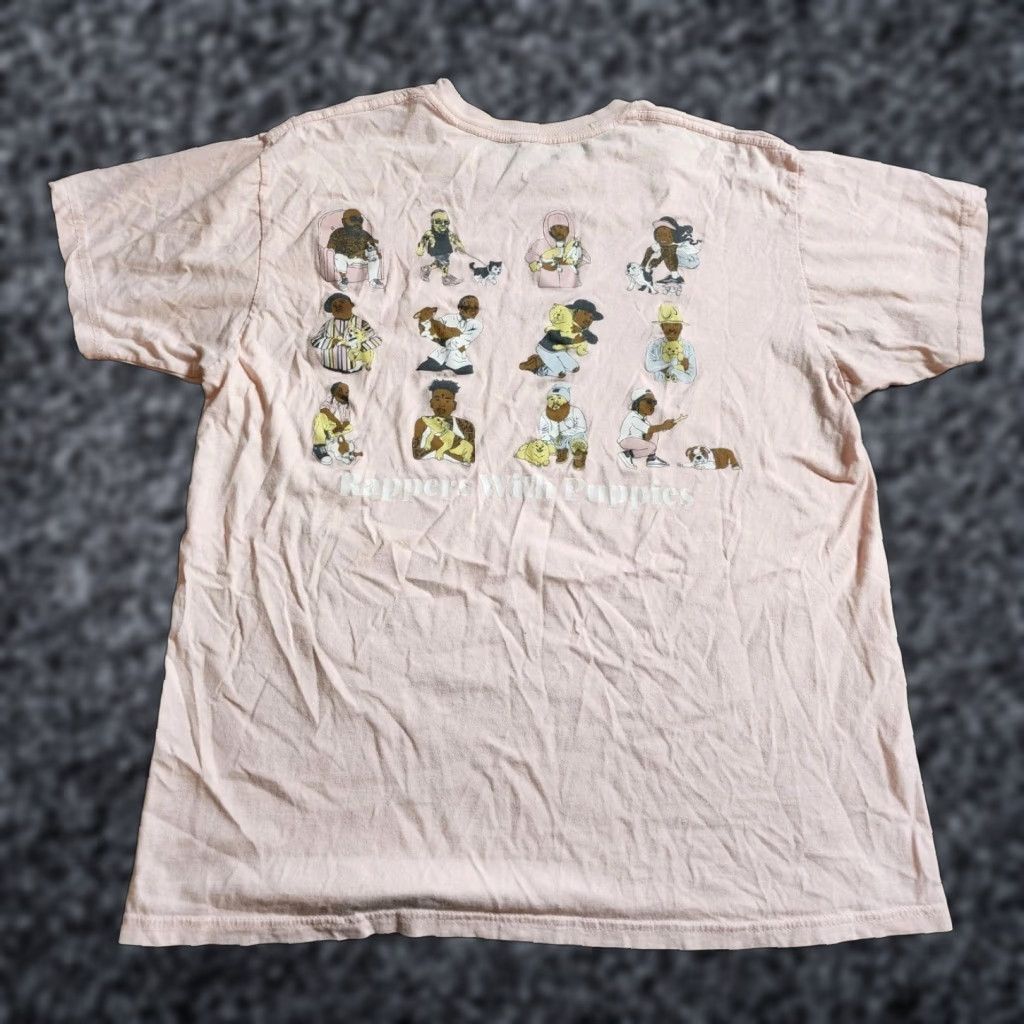 Doublet Dog Limited T-Shirt Unisex Adults Adult L Crew Neck Pink Short Sleeve Double-Sided Dog Rapper Puppies Graphic Print Size US L / EU 52-54 / 3 - 1 Thumbnail