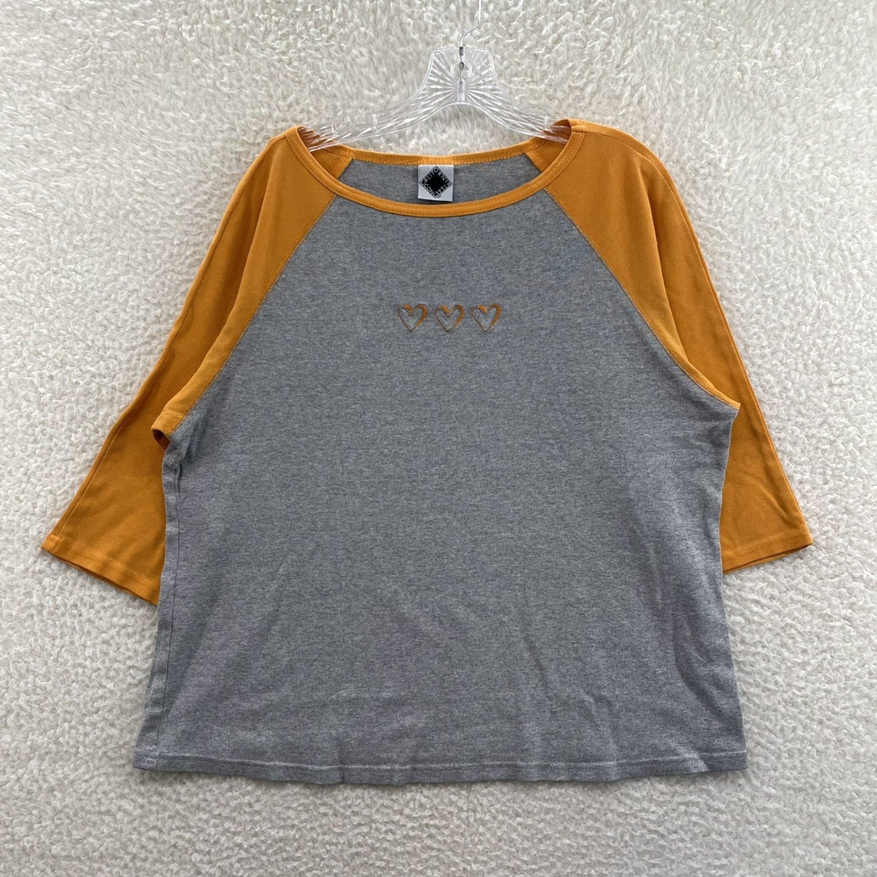 Vintage VINTAGE 90s Y2K Shirt 2X Women Grey Orange Raglan Baseball Sporty Preppy California Concepts 2XL Shirt Mens Womens Girls? Size XXL / US 16-18 / IT 52-54 - 2 Thumbnail