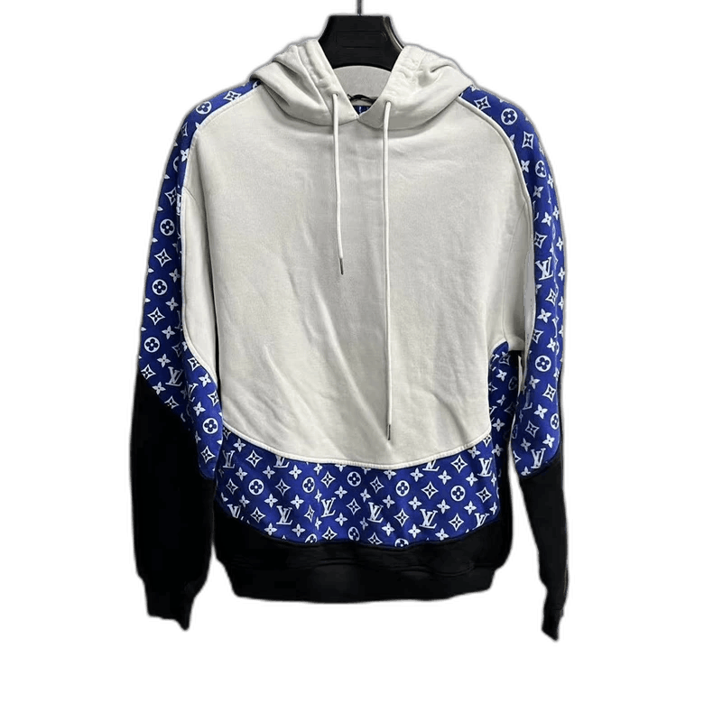 Louis Vuitton Louis Vuitton White Logo Hoodie with Blue Design Size US XL / EU 56 / 4 - 1 Thumbnail
