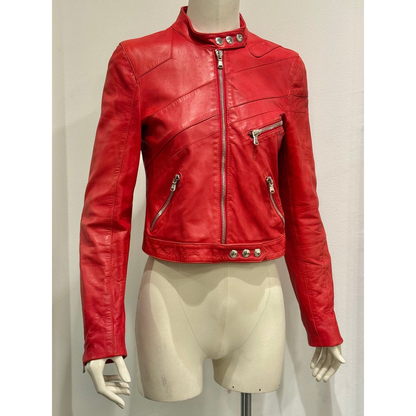 Dolce & Gabbana S/S2001 Dolce & Gabbana runway biker leather jacket Size M / US 6-8 / IT 42-44 - 2 Thumbnail