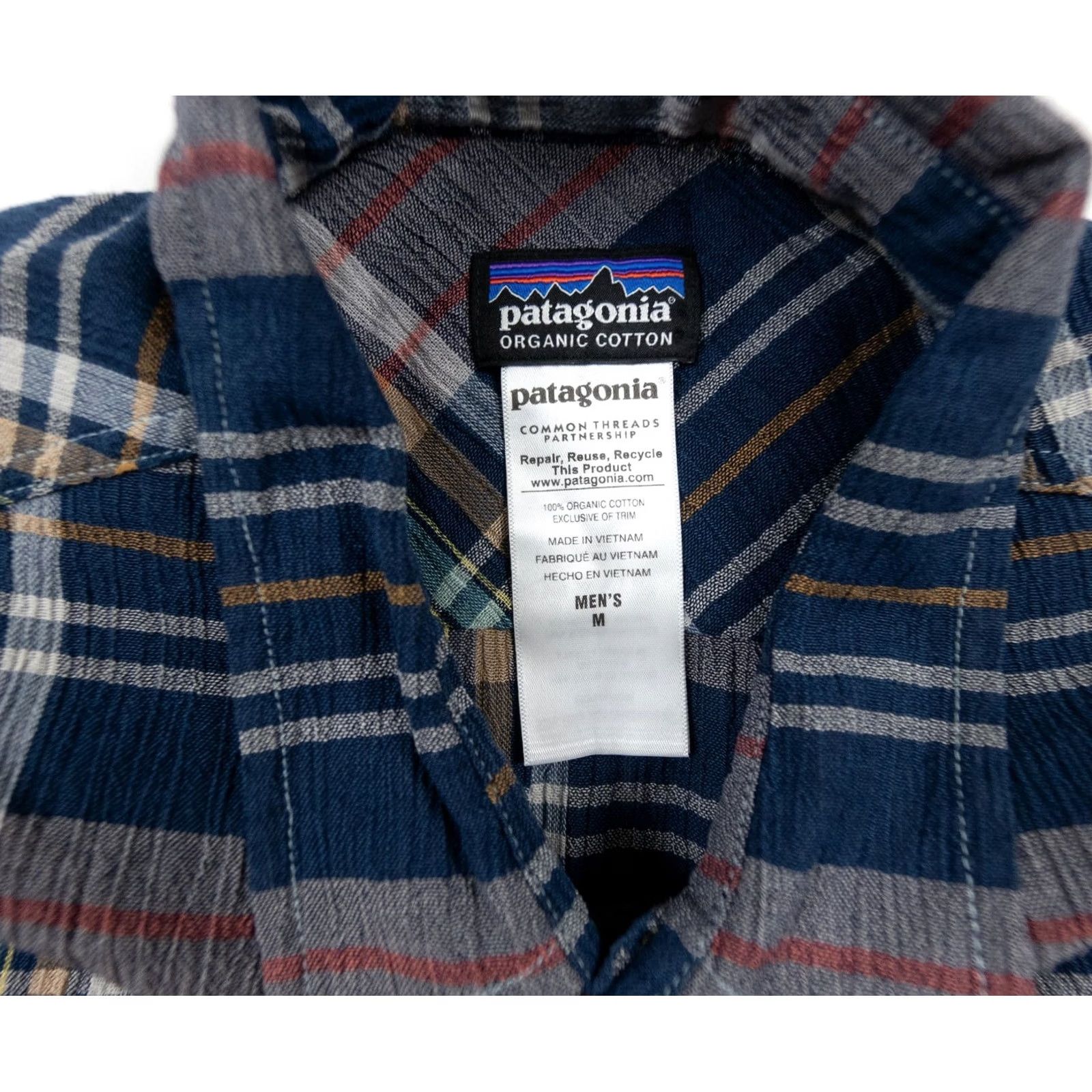 Patagonia Patagonia Shirt Mens Medium Blue Button-Down Steerman Organic Cotton Textured Shirt Size US M / EU 48-50 / 2 - 6 Thumbnail