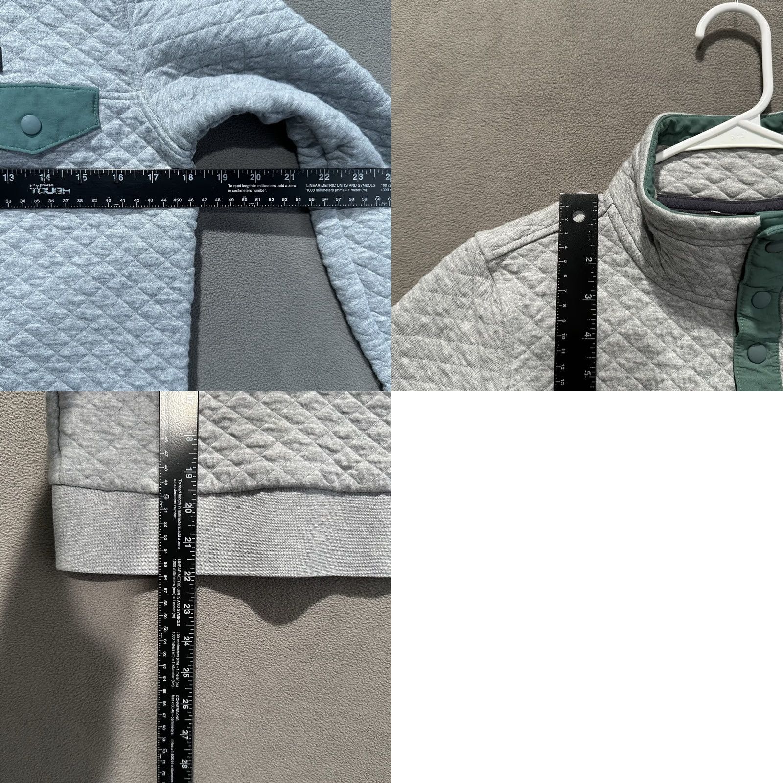 Patagonia Patagonia Sweater Womens XS Gray Green Quilted Snap-T Mock Jacket Classic Outdoor Size XS / US 0-2 / IT 36-38 - 8 Thumbnail