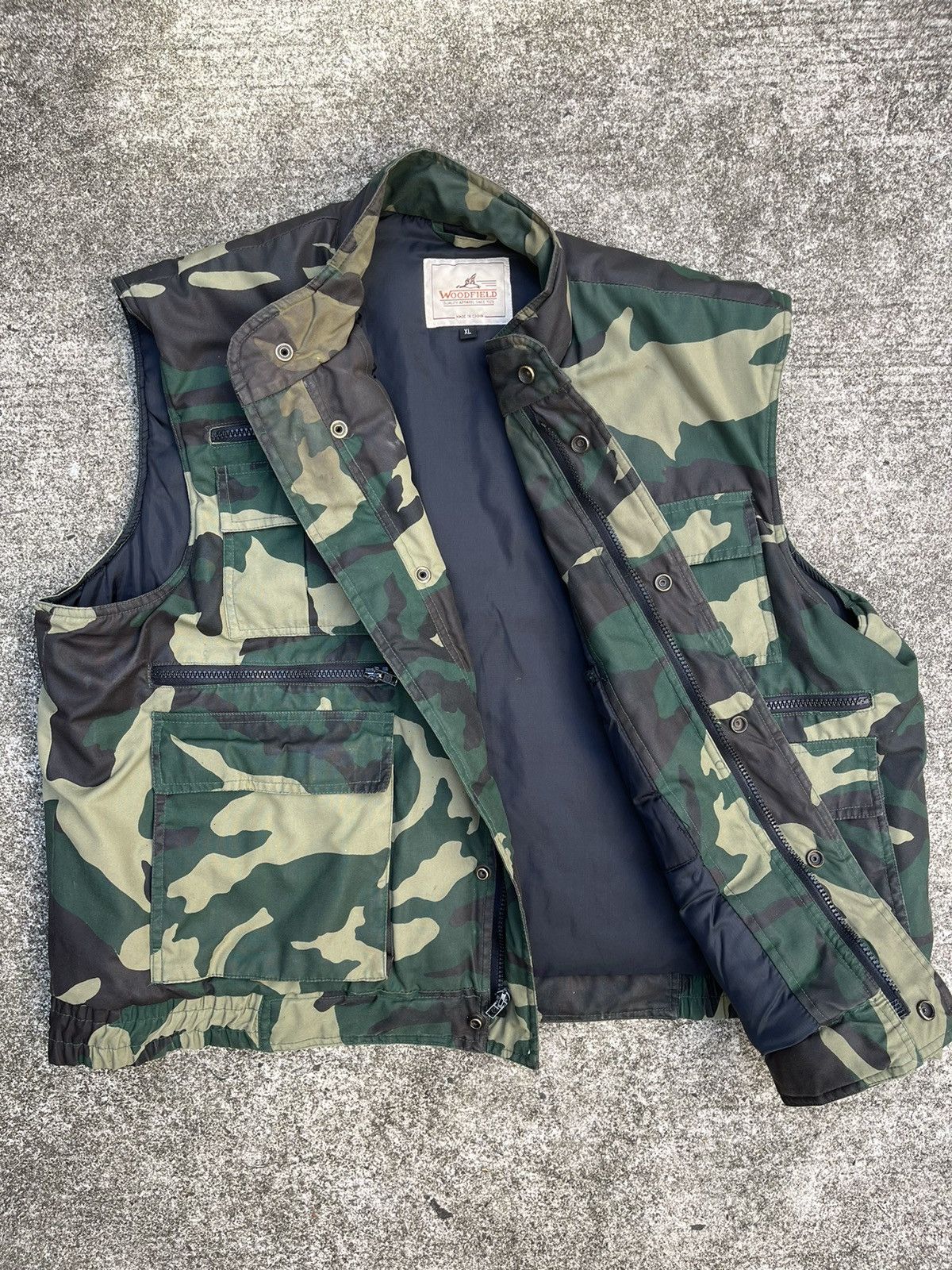 Japanese Brand Woodland Camo Tactical Vest Size US XL / EU 56 / 4 - 4 Thumbnail