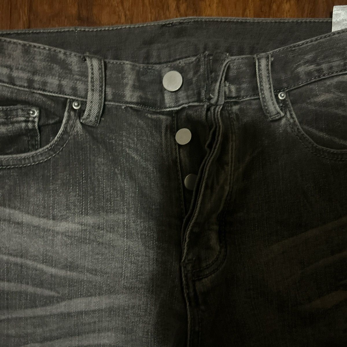Other Grey/black straight leg y2k Mimi jeans!! Size US 33 - 3 Thumbnail