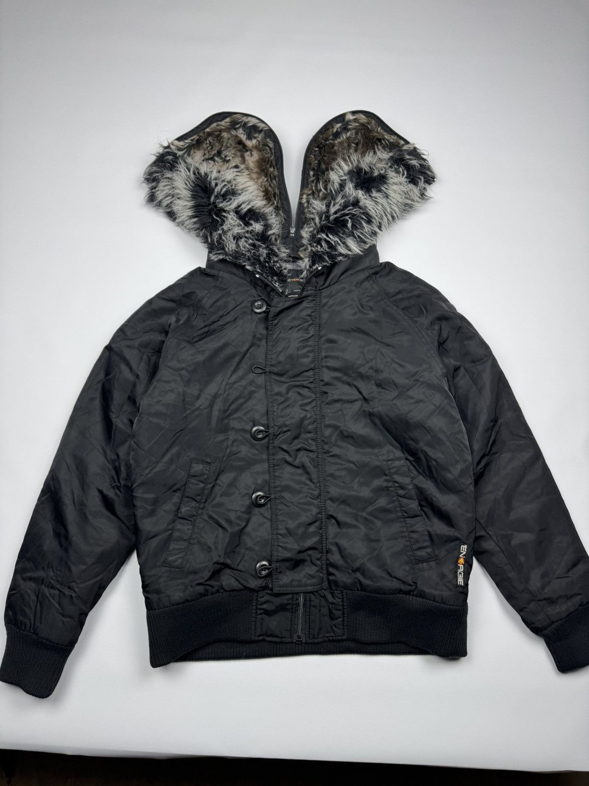If Six Was Nine Vintage Diesel Style Faux Fur Aviator Bomber Jacket Size US M / EU 48-50 / 2 - 1 Thumbnail