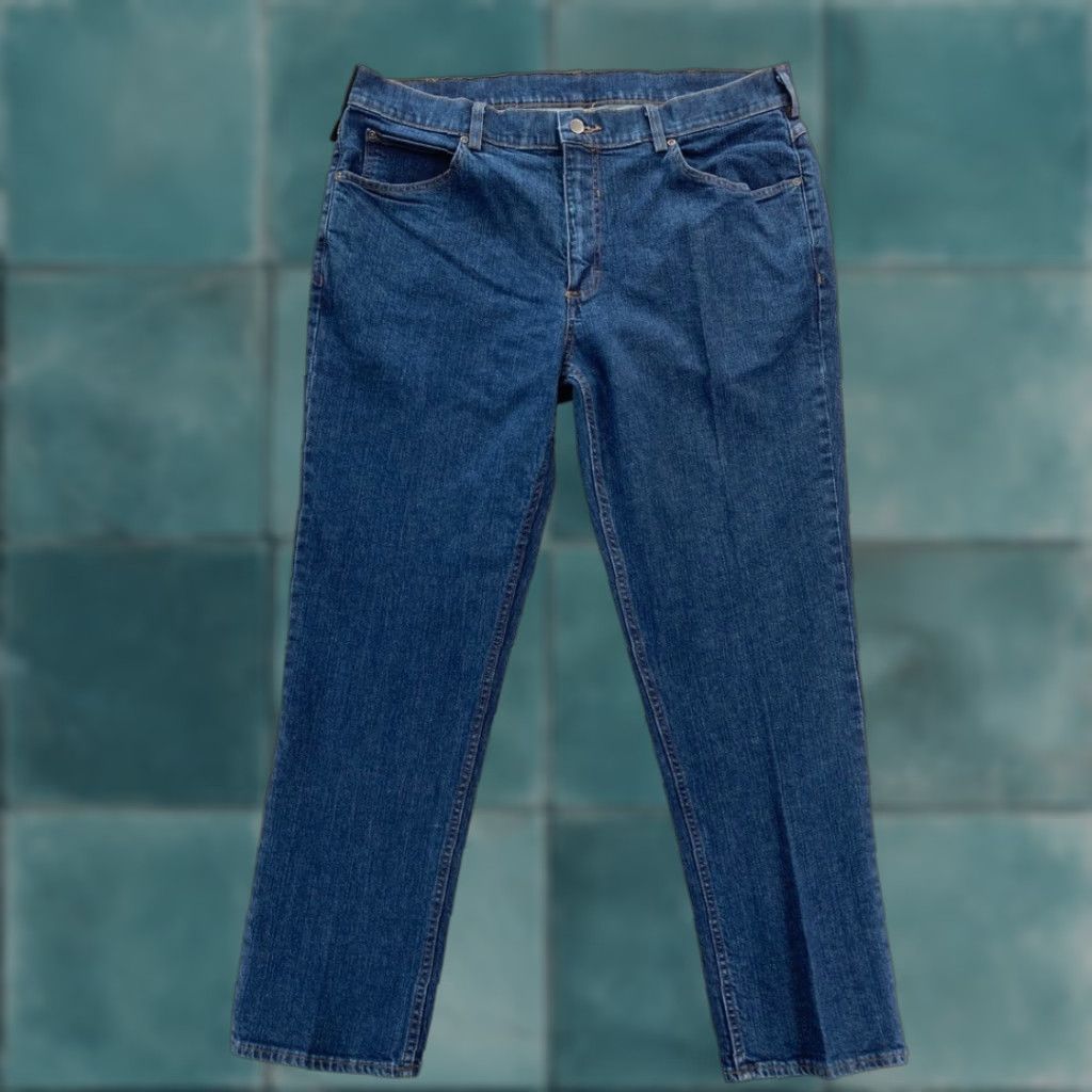 Denime Duluth 40 Grit Jeans Mens 40x30 Slim Fit Straight Leg Blue Denim Stretch Outdoor Workwear Jeans Size US 40 / EU 56 - 1 Thumbnail