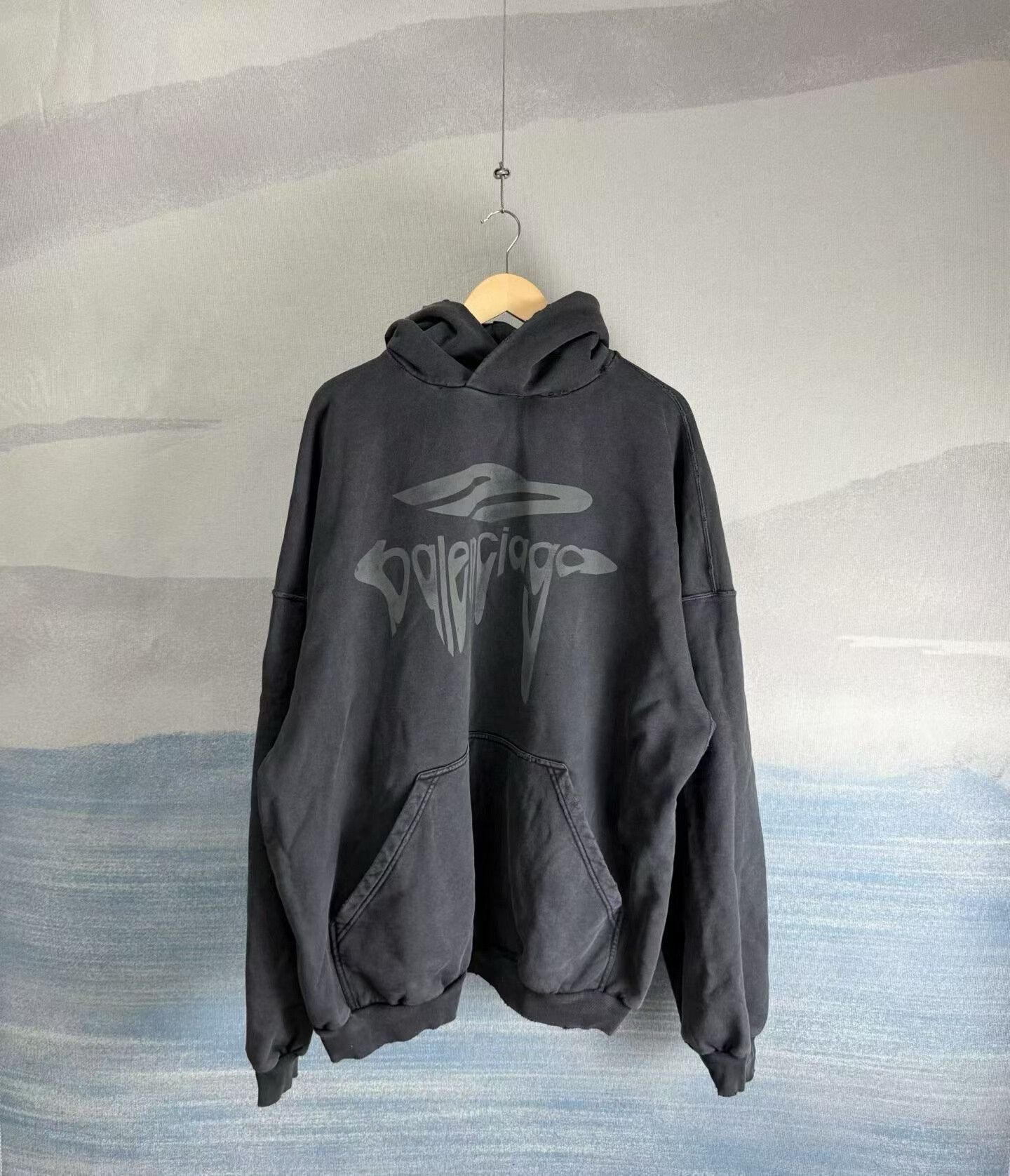 Balenciaga Balenciaga Black Ripped Hoodie | Grailed