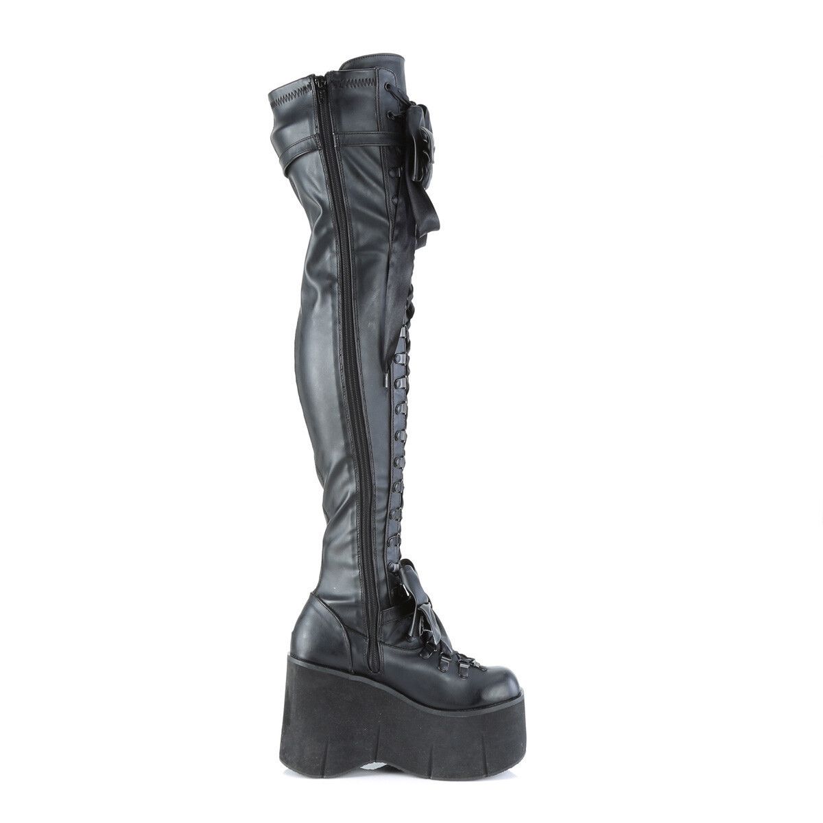 Demonia Cult DEMONIA Kera 303 Black Matte Thigh Boots 4.5" Platform Goth Size US 11 / IT 41 - 5 Thumbnail