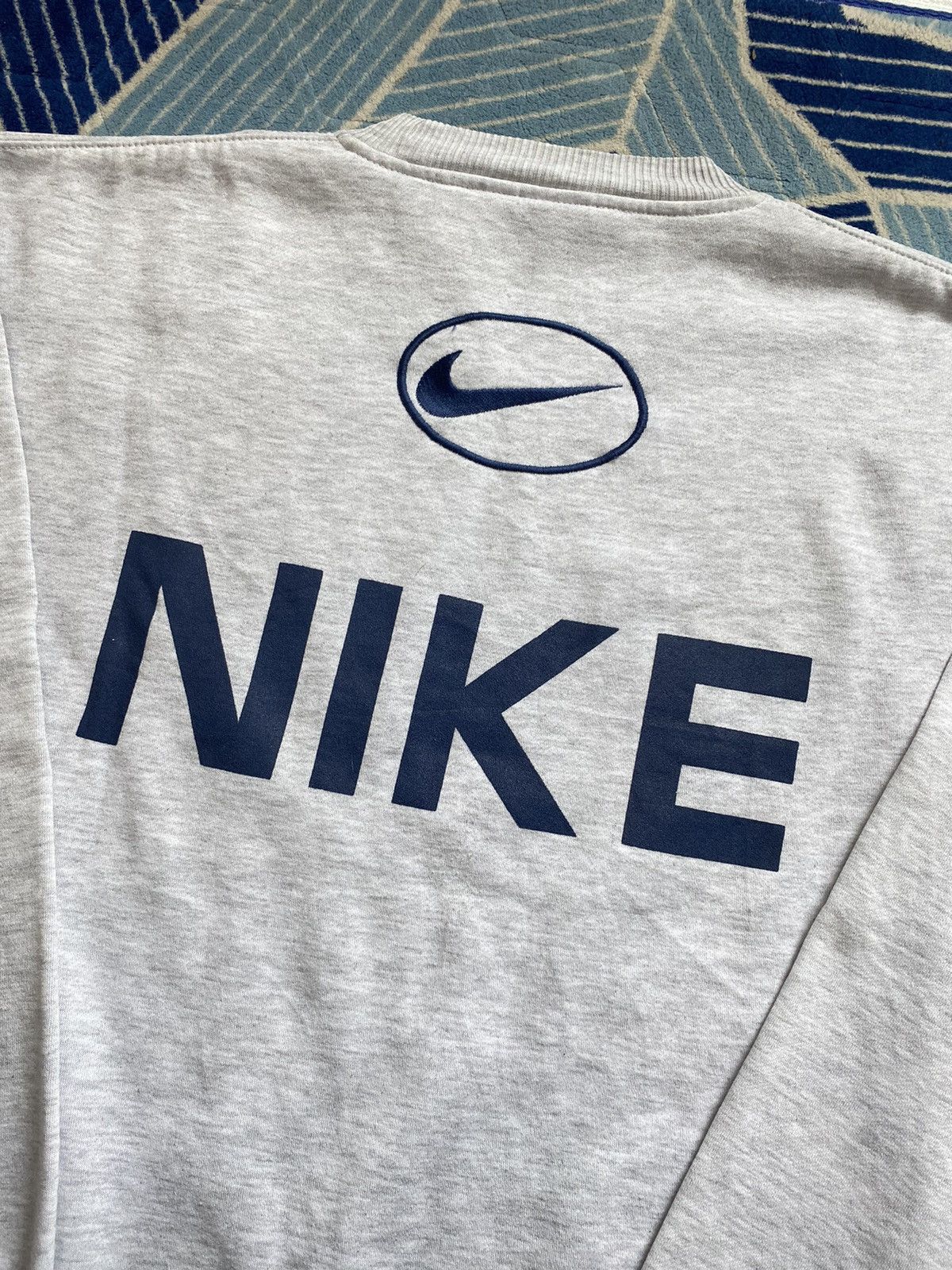 Nike × Vintage Vintage Nike Spell Out 90s Sweatshirt Crewneck Sweater Size US L / EU 52-54 / 3 - 4 Thumbnail