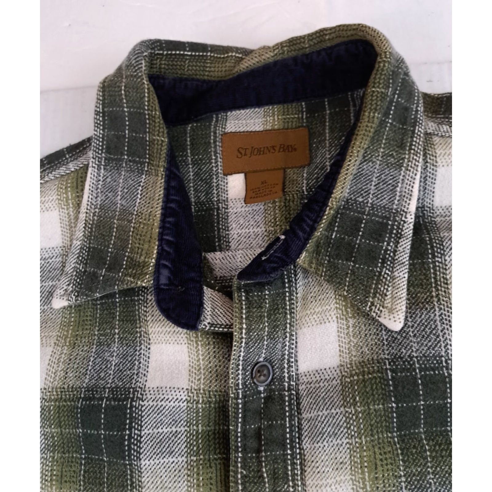 Vintage VINTAGE St. Johns Bay Shirt Flannel Plaid Button-Up XL Green Unisex Adults Long Sleeve Casual Pocketed Heavyweight Size XL / US 12-14 / IT 48-50 - 3 Thumbnail