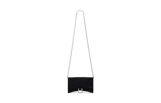 Balenciaga o1s1rm1124 Size: OS / Hourglass Wallet On Chain Velvet Size ONE SIZE - 1 Thumbnail