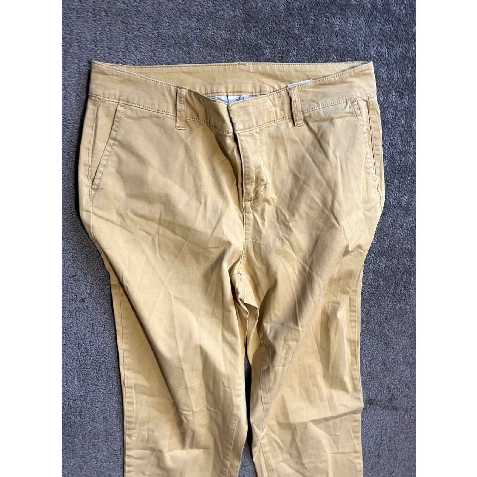 Vintage Style&co. Women's Pant Size 6 Yellow Mid Rise Ankle Pant Cotton Blend Comfort Womens Size 28" / US 6 / IT 42 - 2 Thumbnail