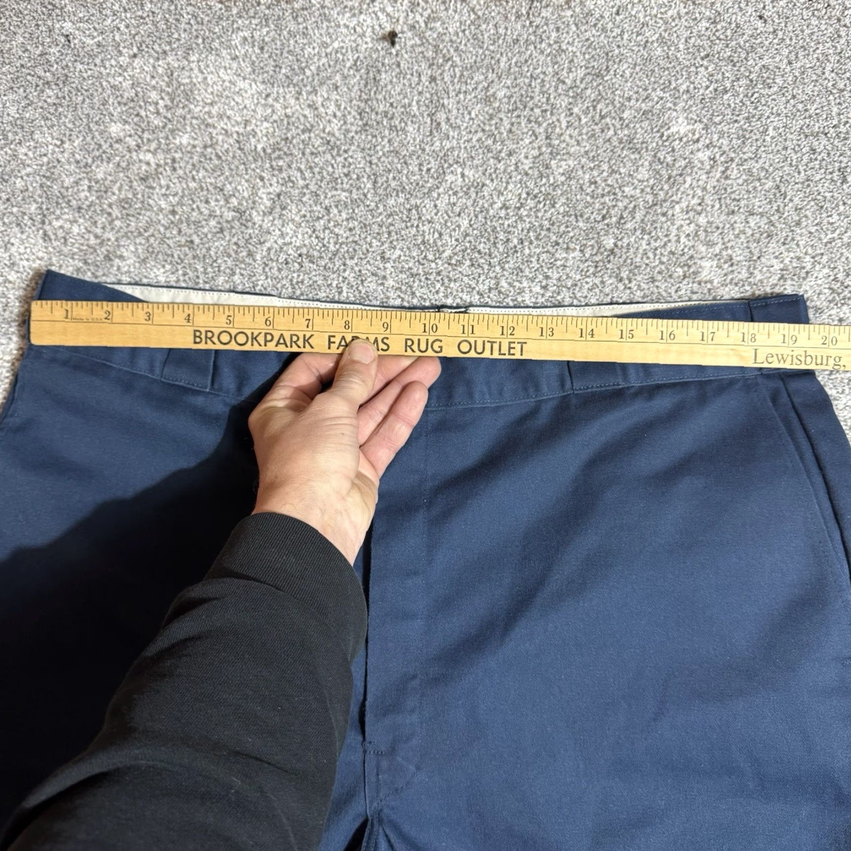 Dickies VINTAGE Dickies Pants Mens 42x30 Work Pants City USA Minimalist 90s Dress Pants Straight Blue Cotton Polyester Regular 65% Polyester 35% Cotton Mens Size US 42 / EU 58 - 3 Thumbnail