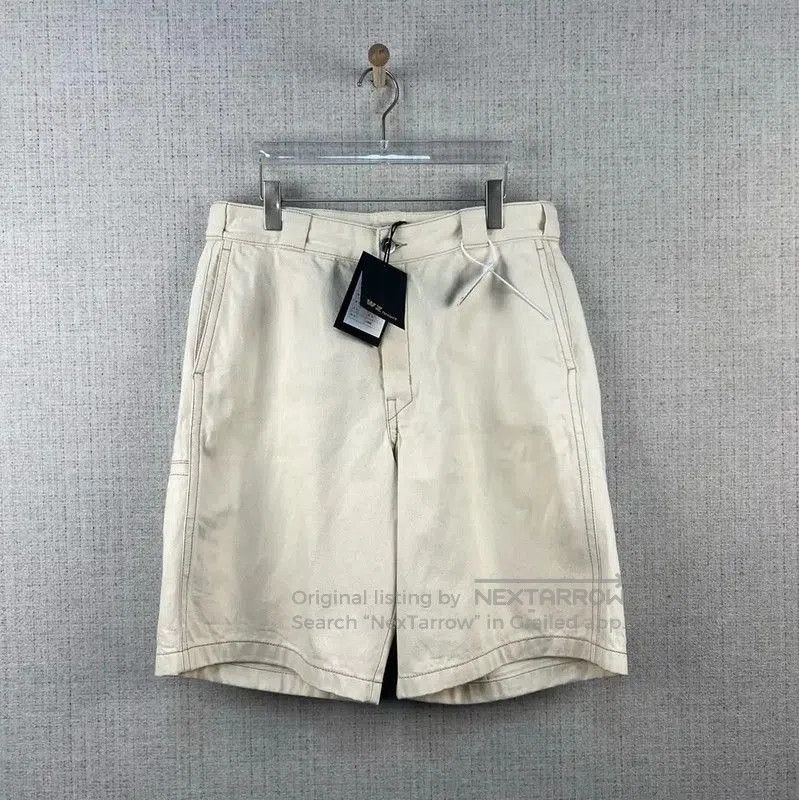 Prada Prada Men's Beige Cotton Logo Shorts. Size US 34 / EU 50 - 1 Thumbnail