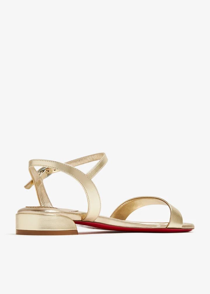 Christian Louboutin os11x0126 Sweet Jane Sandals in Gold Size US 8 / IT 38 - 5 Thumbnail