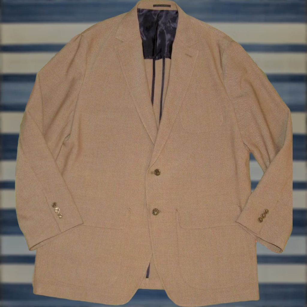 Sid Mashburn SID MASHBURN Ghost Rider Blazer Tan Hopsack Wool Blazer Sport Coat Jacket US 50R Mens Blazer Tan Wool 50R US Ghost Rider Size 50R - 1 Thumbnail