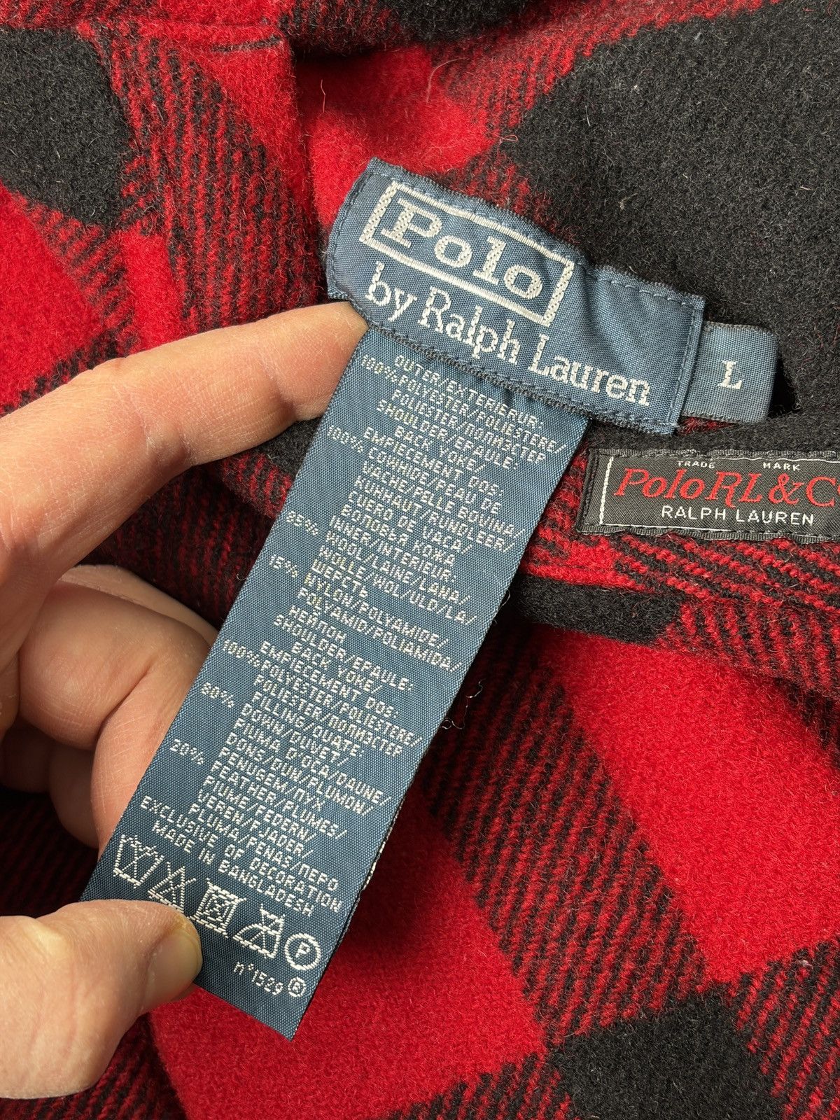 Polo Ralph Lauren Polo Ralph Lauren Buffalo Wool Check Down Reversible Vest Size US L / EU 52-54 / 3 - 9 Thumbnail