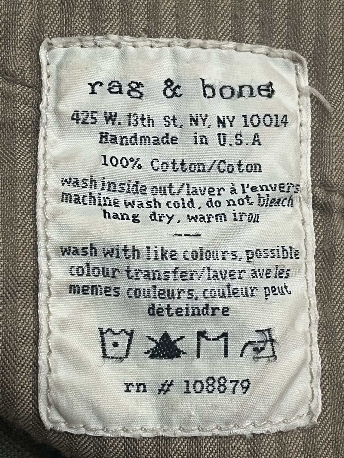 Rag & Bone Rag n bone slim straight vintage pants size 35 x 32 inches Size US 35 - 12 Thumbnail