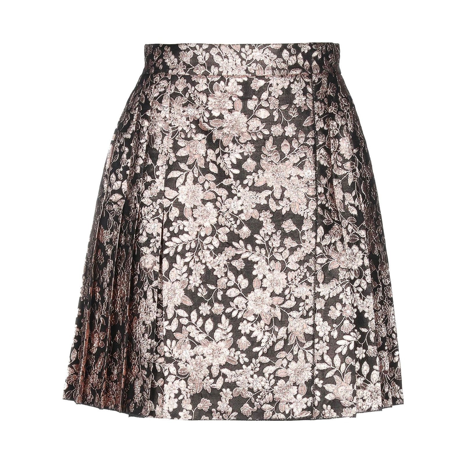 Dolce & Gabbana Dolce & Gabbana Gold Black Pleated Jacquard Mini Skirt IT 38 Size 26" / US 2 / IT 38 - 4 Thumbnail