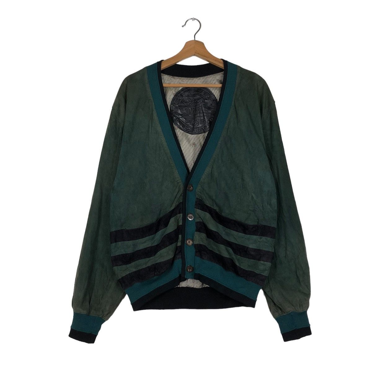 Japanese Brand 🔥VINTAGE LEATHER CARDIGAN JACKET TORRAS SPAIN ISSEY MIYAKE Size US M / EU 48-50 / 2 - 3 Thumbnail
