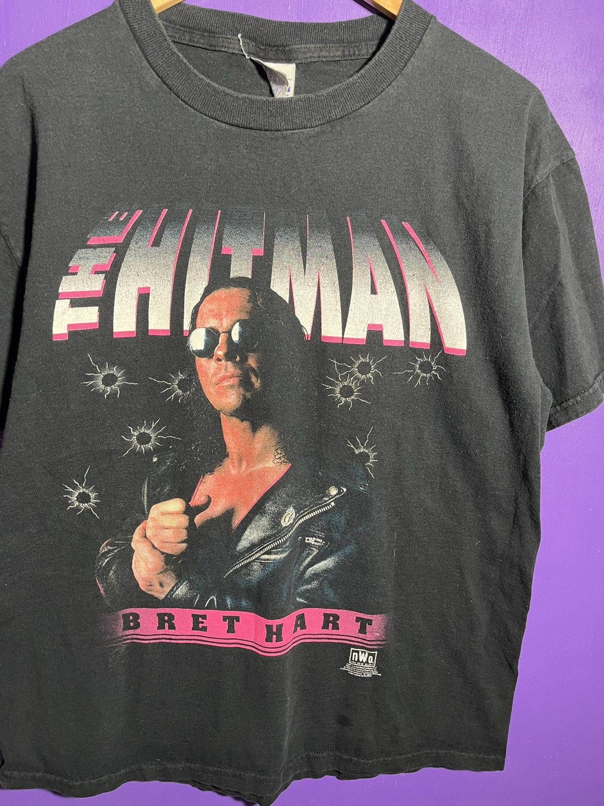 Vintage × WWF Vintage 1998 WWF Bret Hart the hitman t-shirt Size US L / EU 52-54 / 3 - 3 Thumbnail