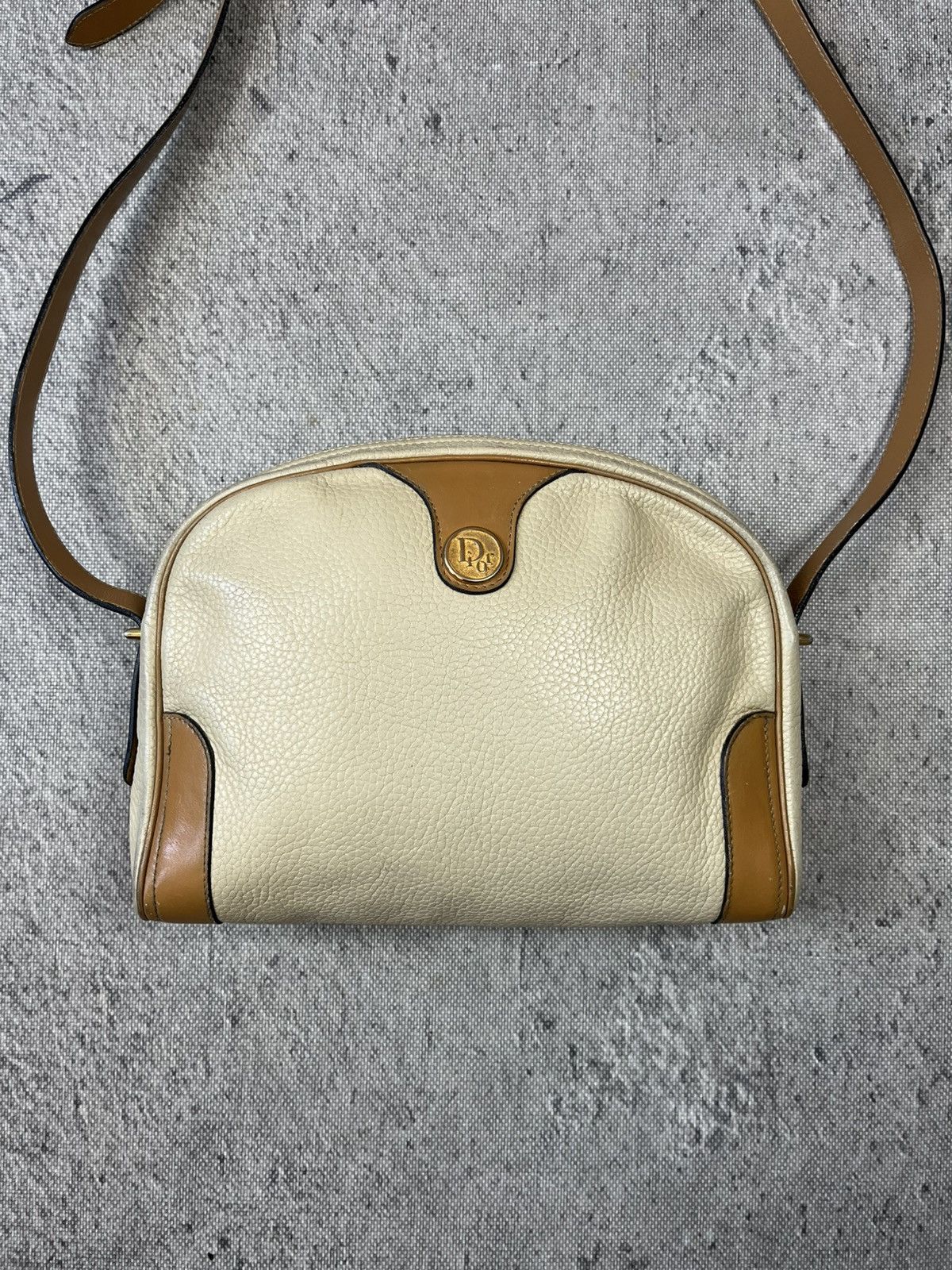 Dior vintage luxury 80s leather bag made in France