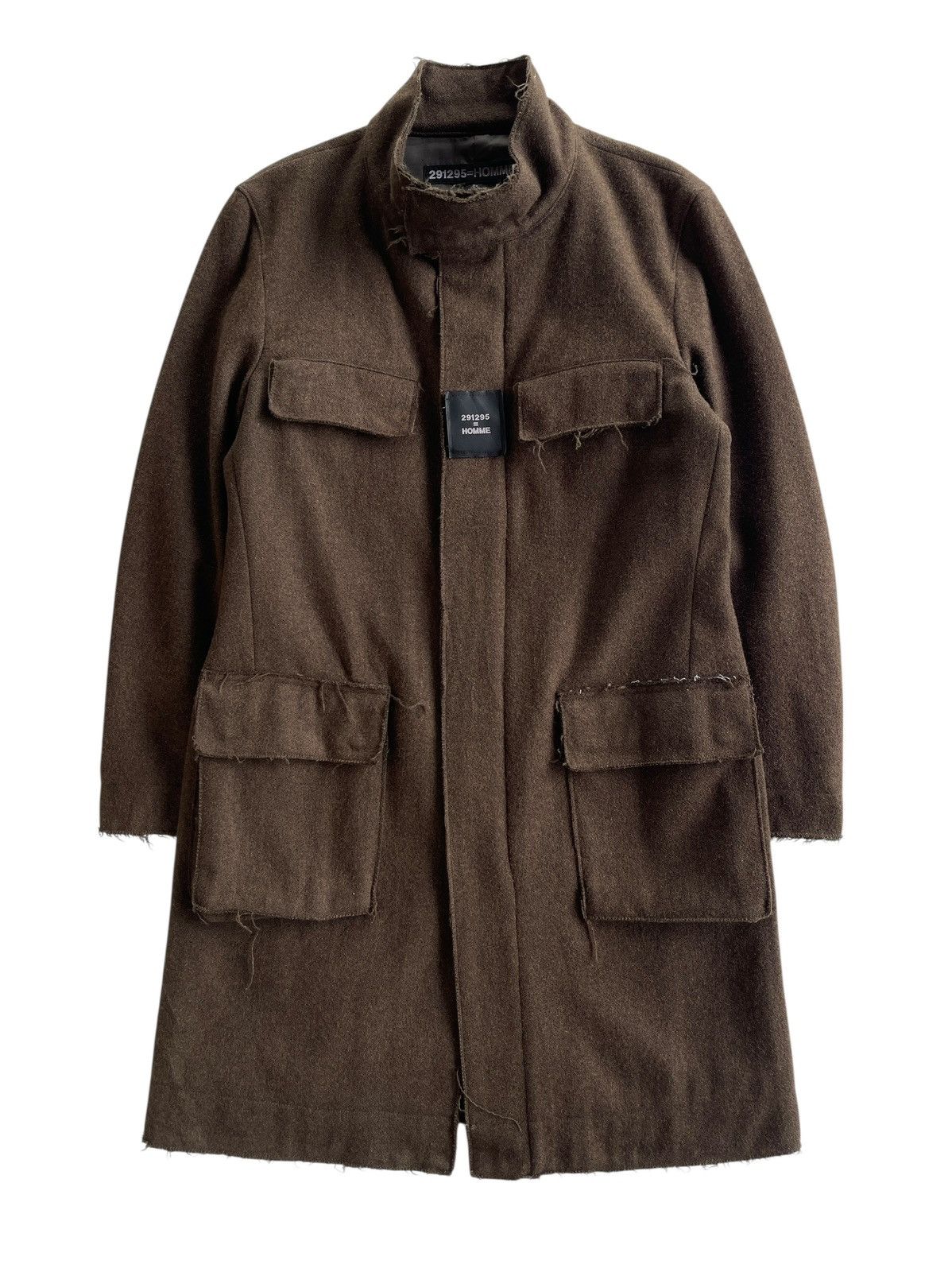 291295=Homme 291295 Homme Olive Green Cutoff Archive Coat Size US M / EU 48-50 / 2 - 1 Thumbnail
