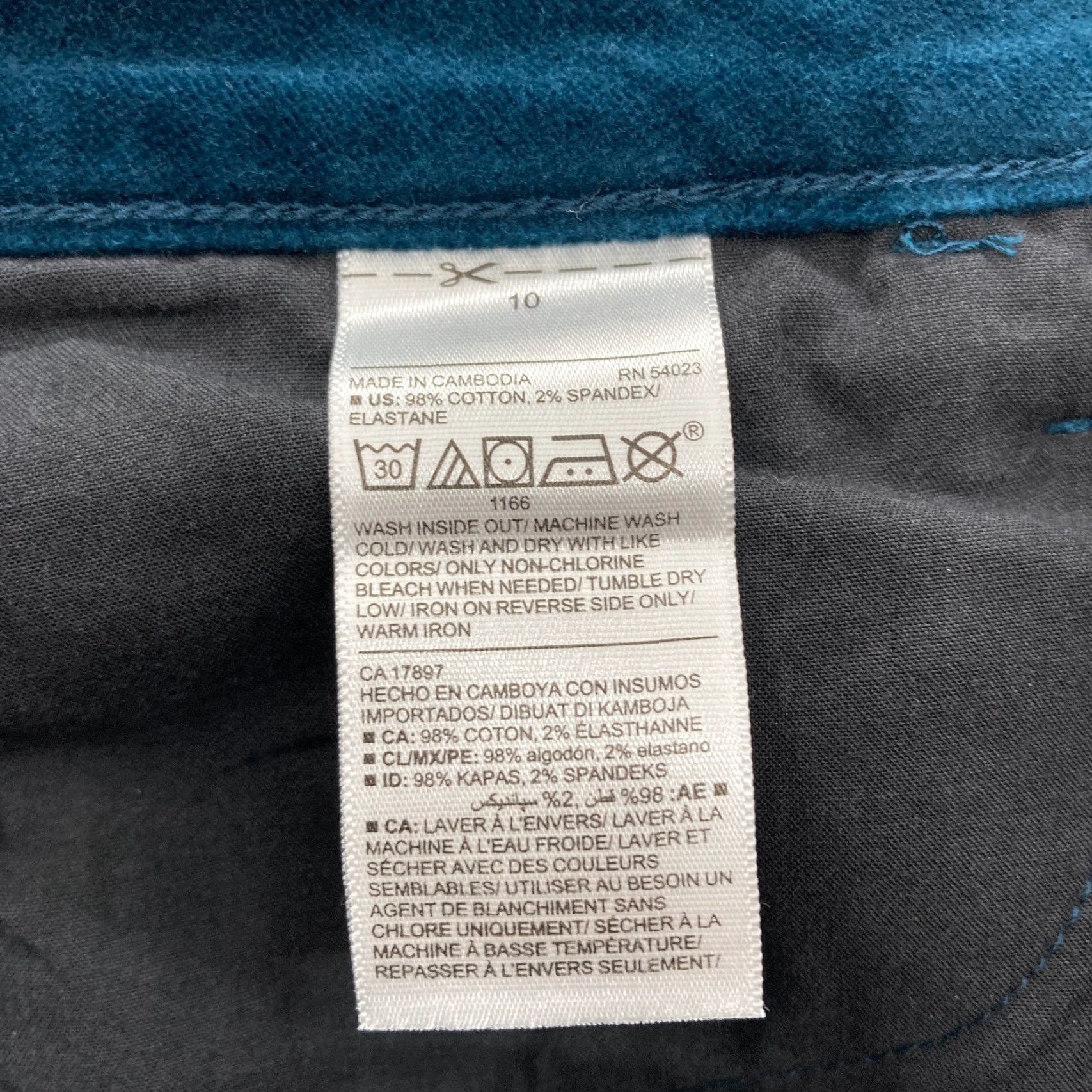 Old Navy Old Navy Rockstar Velvet 5-Pocket Skinny Ankle Pants Women's 10 Blue City Size 30" / US 8 / IT 44 - 6 Thumbnail