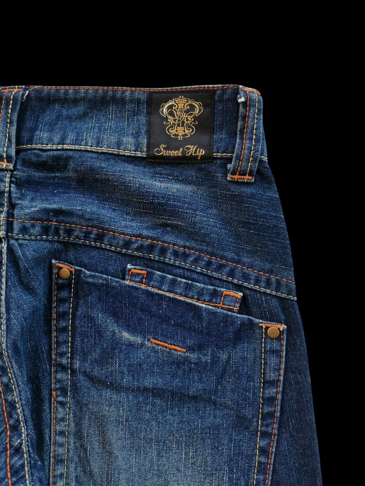 Japanese Brand Vintage Sweet Wide Leg Flared Denim Jeans Size US 27 - 3 Thumbnail