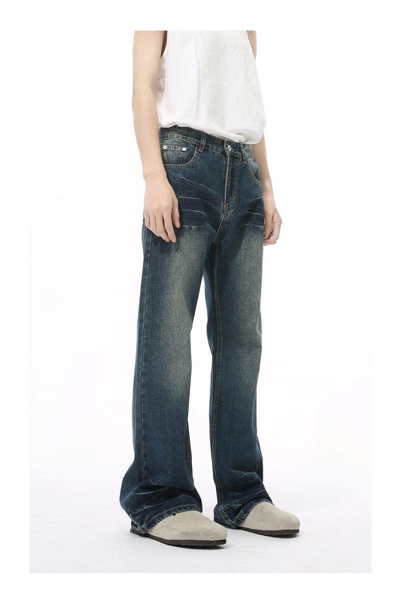Japanese Brand × Jean Slim fit rippled casual washed distressed flared jeans Size US 32 / EU 48 - 4 Thumbnail