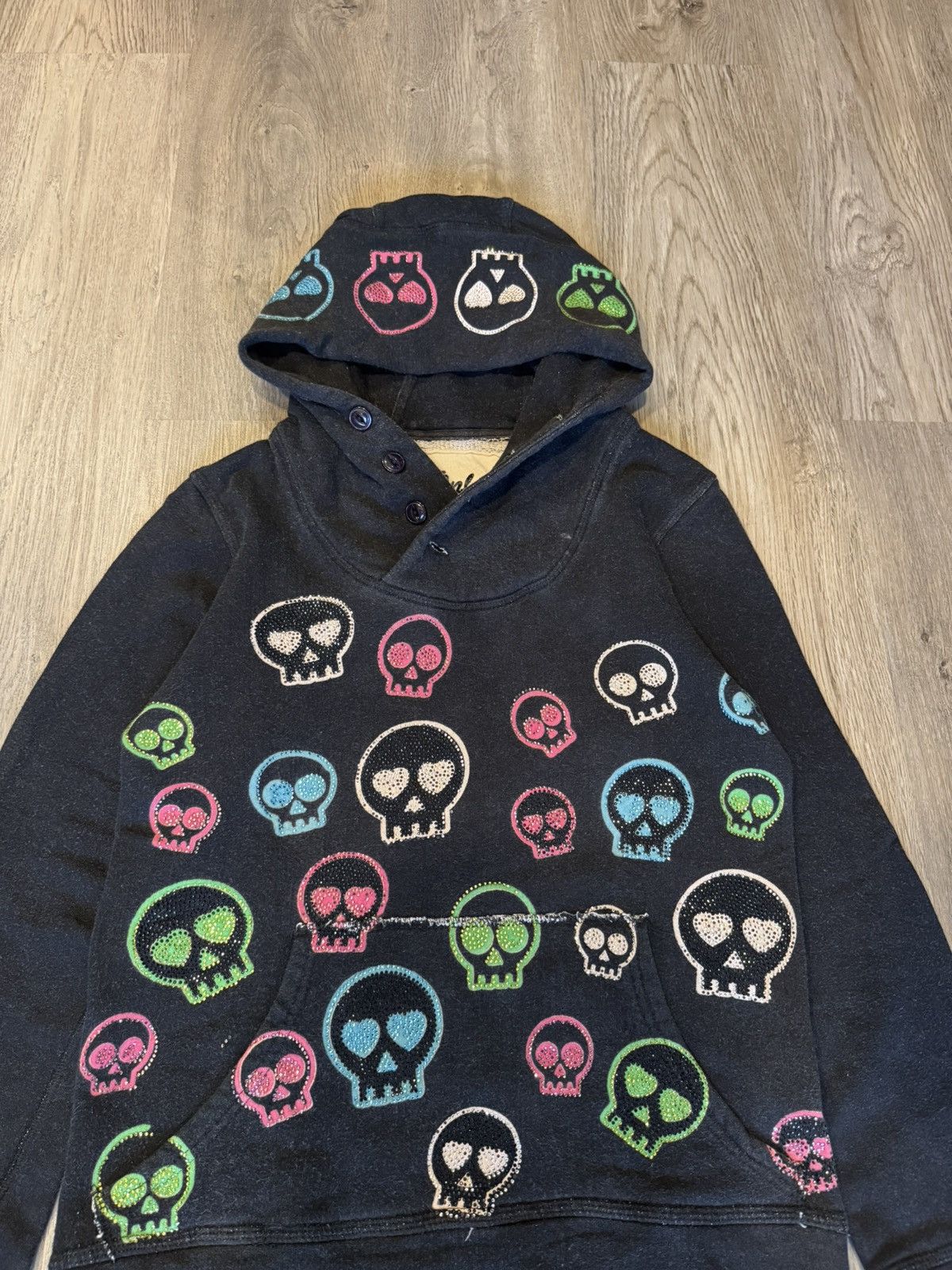 Japanese Brand SKULL BLACK PUNK EVIL EMPIRE BY LALACUB HOODIE Size US S / EU 44-46 / 1 - 2 Thumbnail