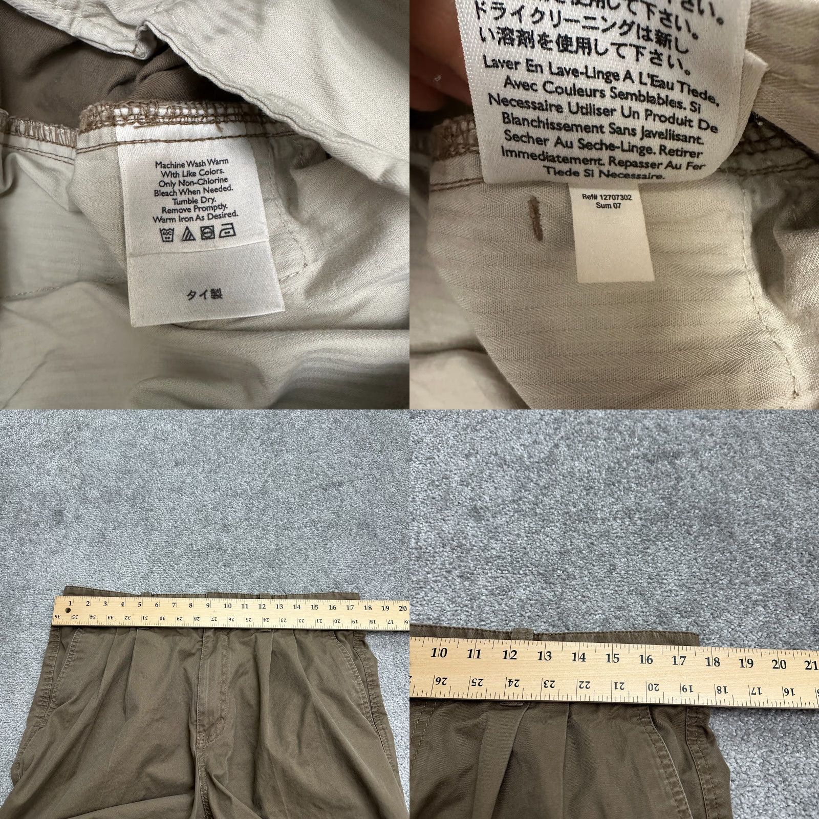 Eddie Bauer Eddie Bauer Chino Shorts Mens 35 Brown Pleated Front 100% Cotton Casual Outdoor Shirt Bag? Size US 35 - 8 Thumbnail