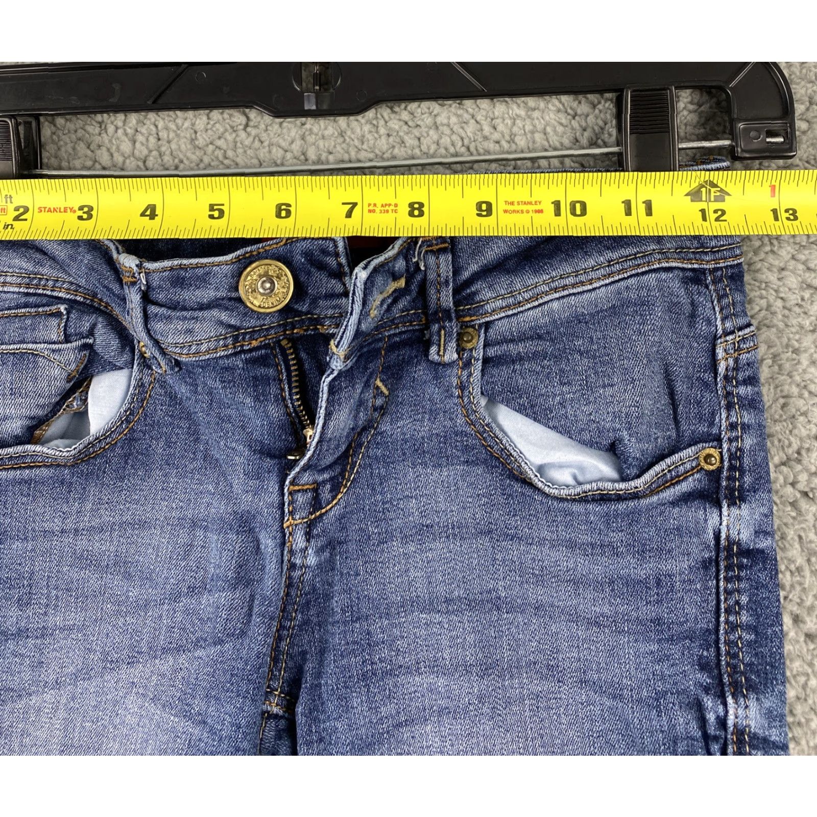 Bershka Zara Jeans Women's Size 2 Skinny Denim Blue Mid Rise Stretch 31-26 Belt Loops 5-Pocket Design Casual Adult Womens Size 26" / US 2 / IT 38 - 4 Thumbnail