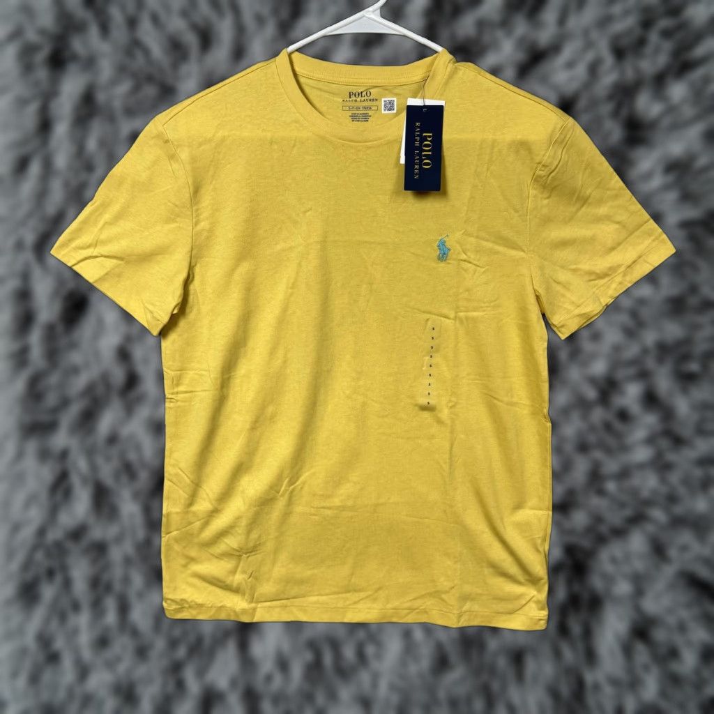 Polo Ralph Lauren Polo Ralph Lauren Shirt Mens Small Crewneck 100% Cotton Yellow Solid Short Sleeve Vintage No (if applicable) Size US S / EU 44-46 / 1 - 1 Thumbnail