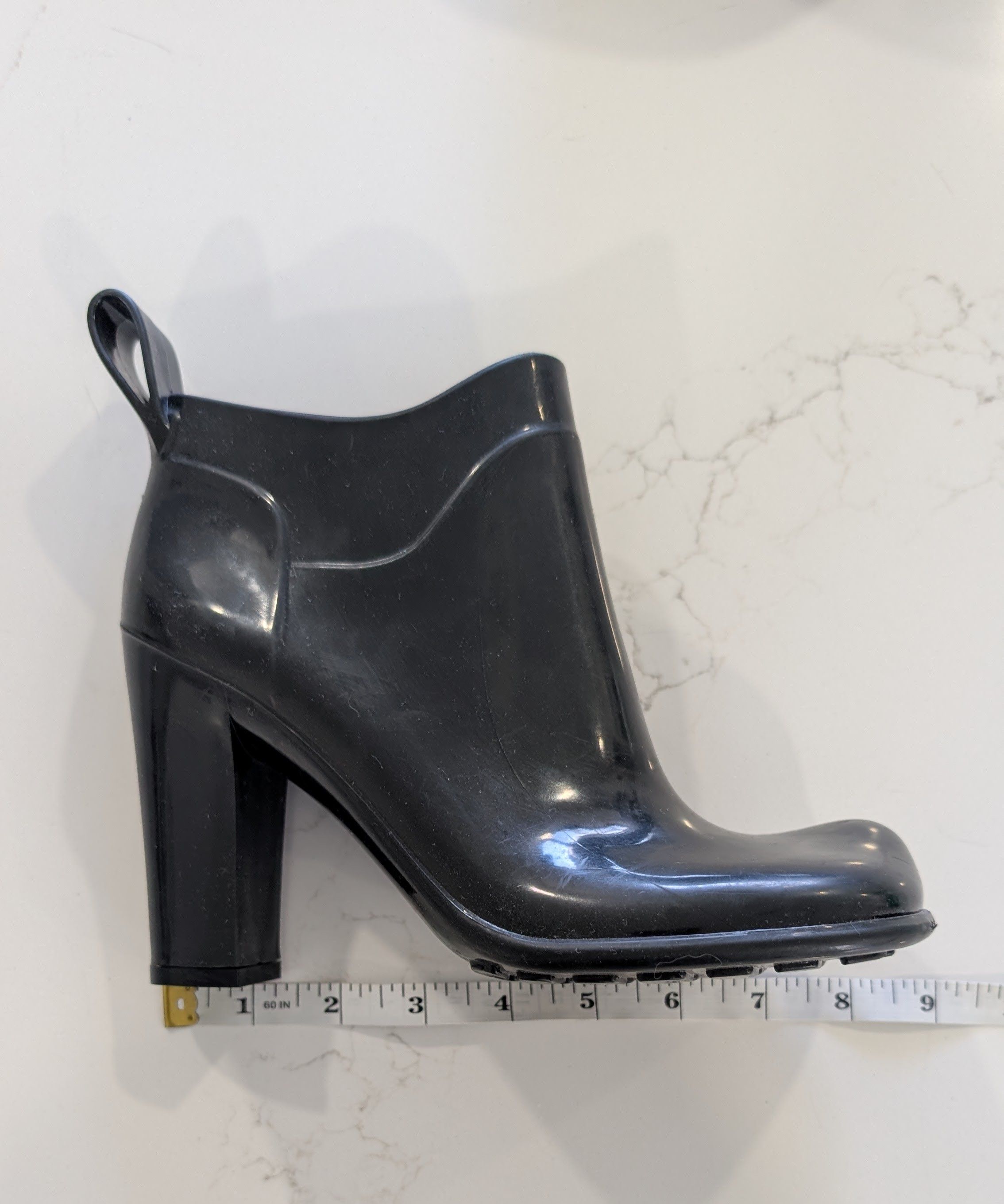 Bottega Veneta Bottega Veneta Black Shiny Rubber Shine Ankle Boots EU 36 Size US 6 / IT 36 - 15 Thumbnail