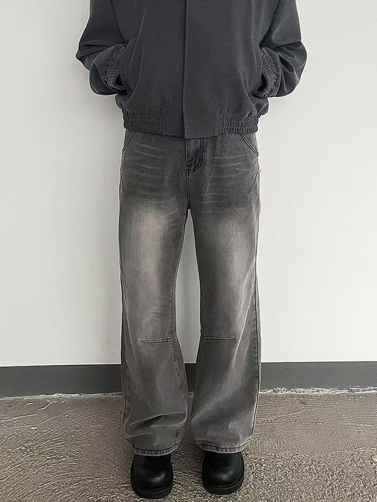 Japanese Brand × Jean Japanese retro street washed distressed jeans for men Size US 32 / EU 48 - 1 Thumbnail